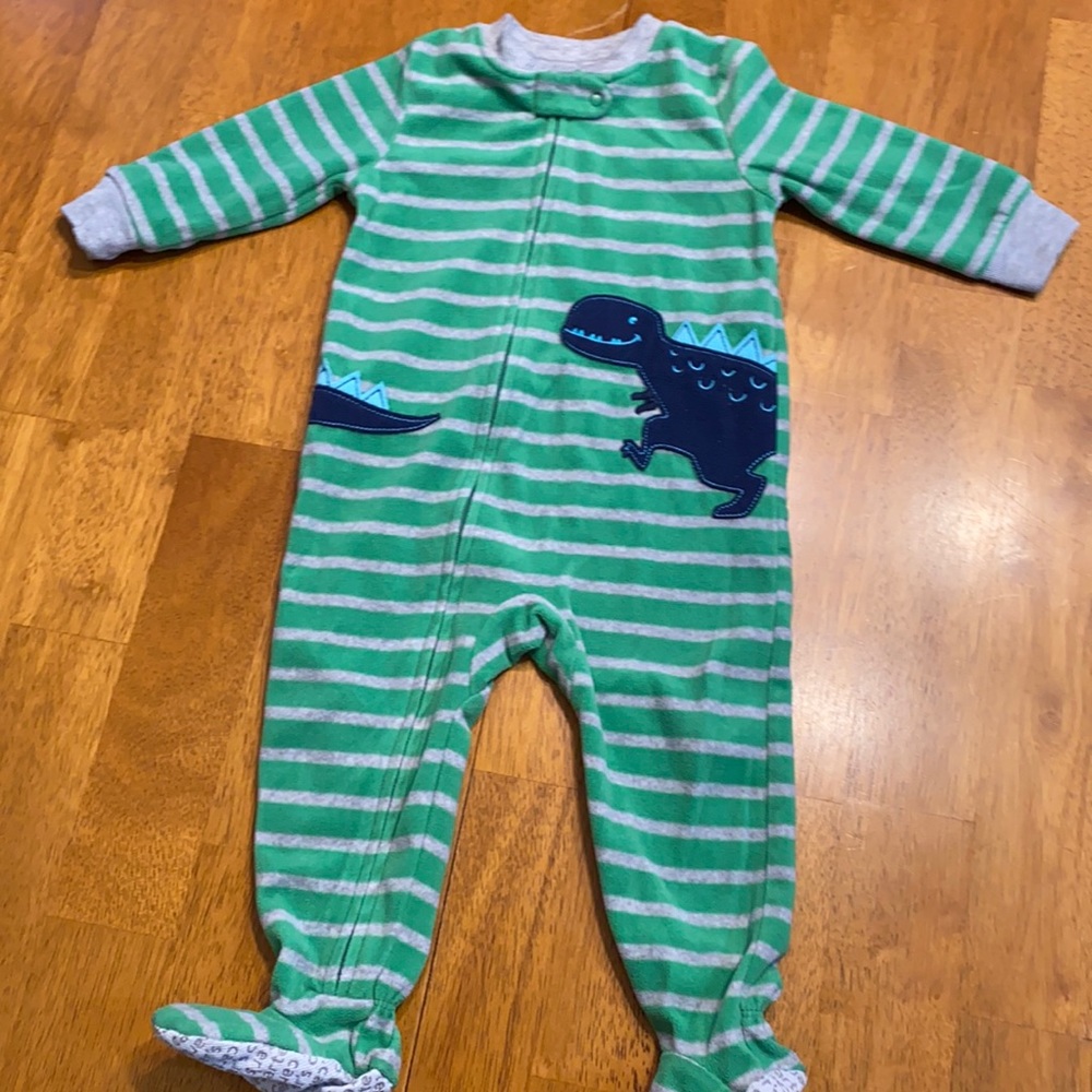 Carter’s fleece Dino footed pajamas